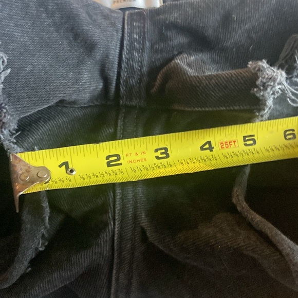 AGOLDE Parker Distressed Vintage Cut Off Jeans Sz 29 100% Cotton Black - Picture 6 of 6